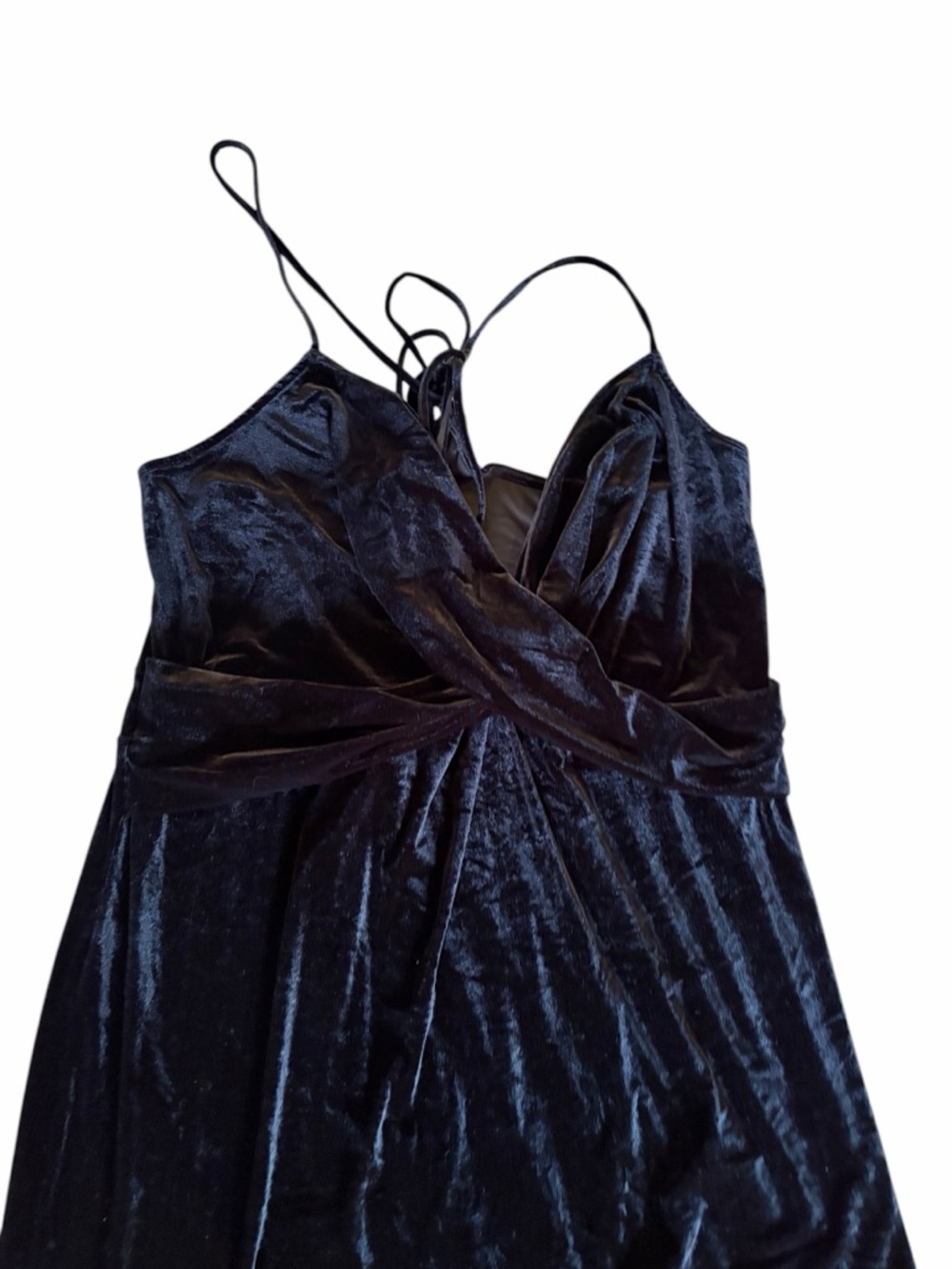 ELOQUII Black Velvet Halter Midi Dress Whimsygoth - Picture 6 of 8